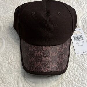 Michael Kors Dark Brown MK Logo Hat